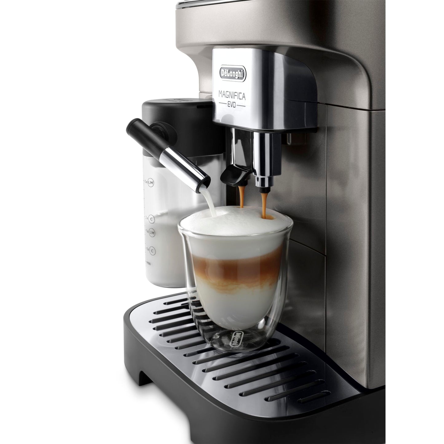 Kaffeevollautomat ECAM 290.81.TB Magnifica Evo Milk - mit Milchsystem & Touchscreen - Titanium