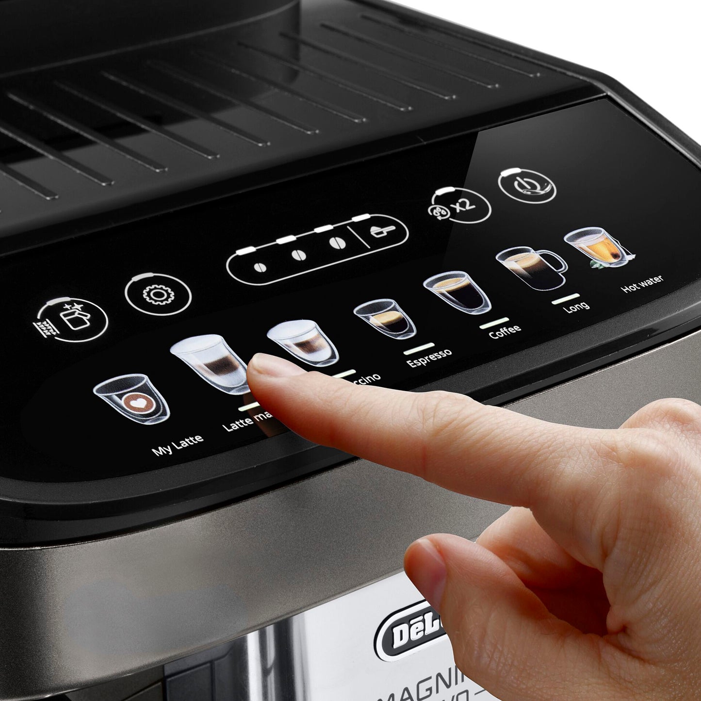 Kaffeevollautomat ECAM 290.81.TB Magnifica Evo Milk - mit Milchsystem & Touchscreen - Titanium