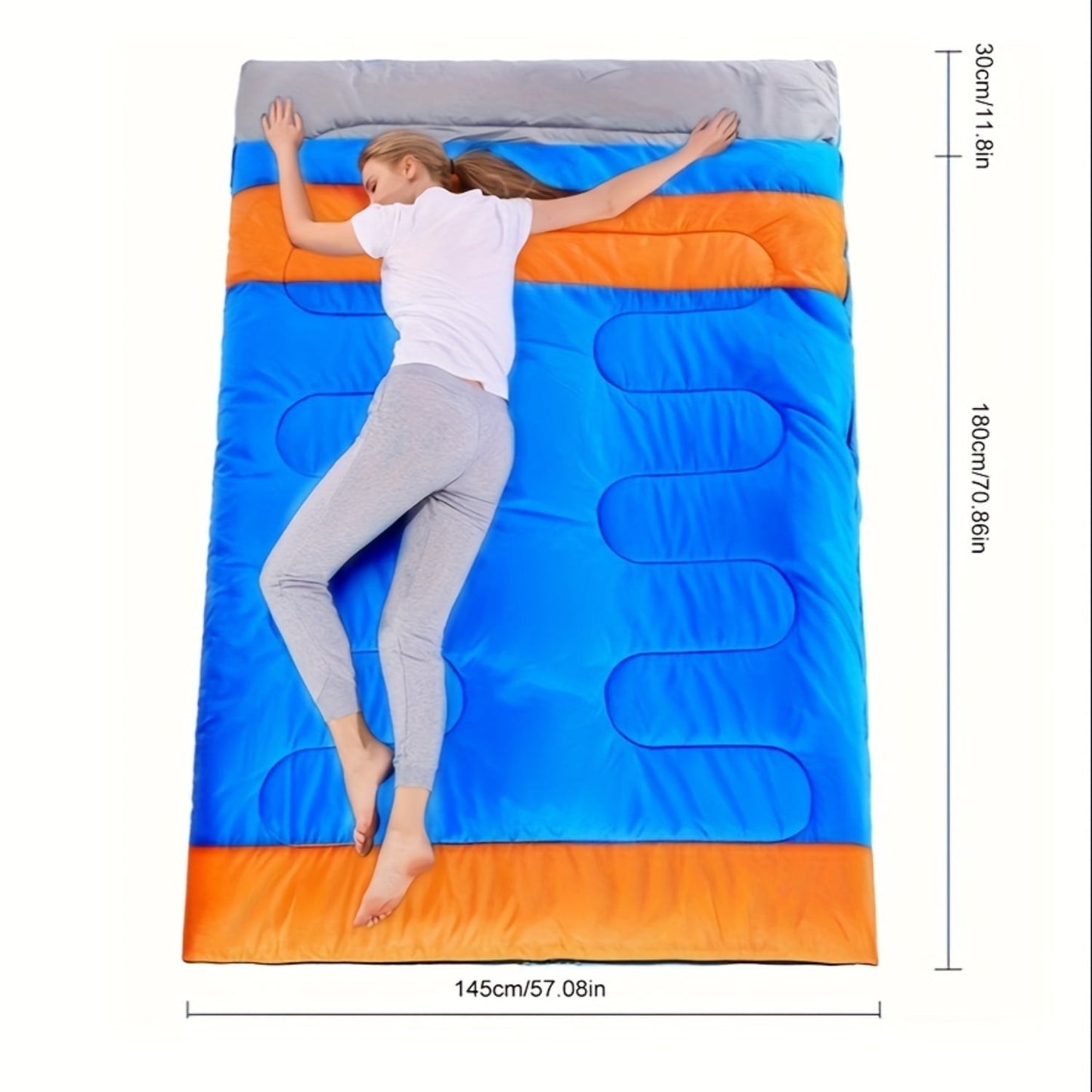 Double Person Ultra-Thick Insulation Sleeping Bag - Exceptional Heat Retention for Cozy Nights  Maximum Warmth  Lightweight and Compact - Perfect for Adventure-Seekers and Travel