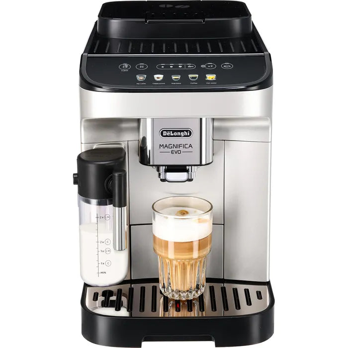 ECAM 290.61.SB Magnifica Evo Kaffeevollautomat mit LatteCrema Milchsystem 2-Tassen-Funktion Silber/Schwarz